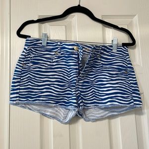 MK blue zebra shorts